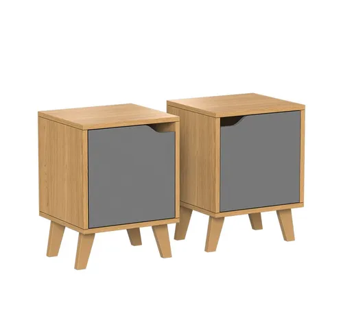 Vicco Nachttisch Malu, Eiche/Anthrazit - 2-teilig - Nachttische in modernem Design, ideal für jedes Schlafzimmer. Mit pflegeleichter Oberfläche und robuster Verarbeitung für lange Lebensdauer. Maße: 32 cm tief, 34,5 cm breit, 47 cm hoch.