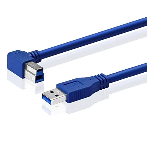 USB-3.0-Kabel USB-A-auf-USB-B USB 3.0 Typ A Stecker auf B Stecker 90 ° abgewinkelt Kabel 60cm