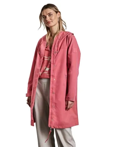 STREET ONE Damen A202052 Teflon Parka, Light Coral Pink, 36 EU - Funktionsjacke mit Kapuze und Tunnelzug, wasserabweisend und ideal für wechselhaftes Wetter, mit seitlichen Taschen und verdecktem Reißverschluss.