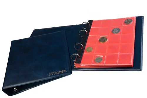 MC.Sammler Sammleretui MC.Sammler Münzalbumfür 221 diverse Münzen, Blau