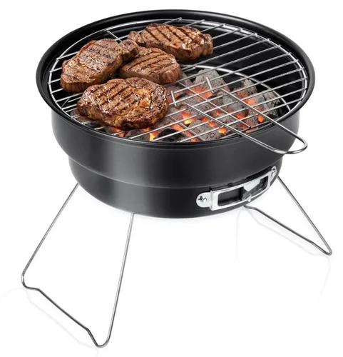 Tragbarer Holzkohlegrill, faltbar, 28 x 26 x 22 cm