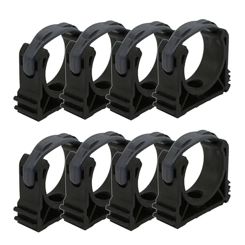 HAF PVC Rohrschelle 40mm – 8er Set mit Verschlussbügel - Praktische 8x PVC Rohrschellen für 40mm Rohre. Ideal für Poolverrohrungen und mehr. Einfache Montage mit nur einer Schraube, hohe Witterungsbeständigkeit und langlebig.