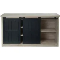 Sideboard MCW-K75: Hochwertiges Highboard mit Schiebetüren in beige von MCW