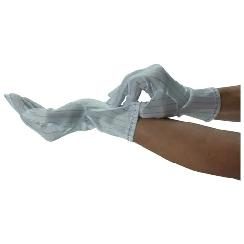 Wetec ESD-Handschuhe, ohne Beschichtung, M HS STD M 10K (Handschuhe ESD-Handschuh Reinraum Arbeitshandschuhe Schutzhandschuhe), antistatisch, fusselfrei (Pack à 10 Paar)