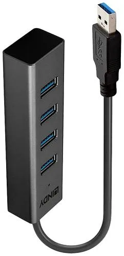 LINDY 43324 4 Port USB 3.1 Gen 1-Hub Schwarz von LINDY
