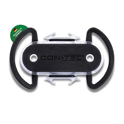 CONTEC Universeller Halter ADD. All, 3Zoll / 7,62cm, aus Silikon, Halterung für Handy, Taschenlampe oder Flasche, Silicon-Halter, leicht, 1x, schwarz/Silber