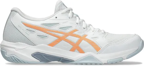 Asics GEL-FLARE WHITE/BLACK Trainingsschuh - Fitnessschuhe für Damen, ideal für Netball mit herausragender Dämpfung und Stabilität für maximale Leistung.