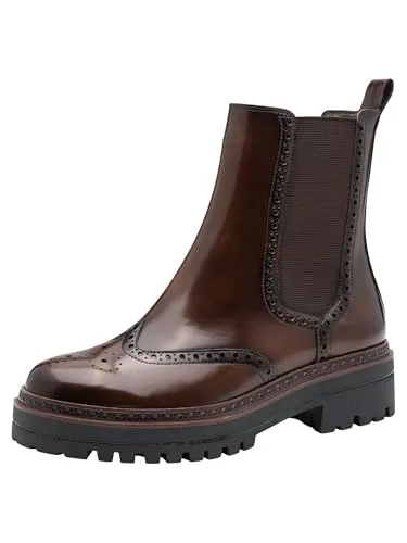 Tamaris 25463/45 Chelsea-Boots in Brown, Größe EU 40 - Stylische Chelsea-Boots für Damen mit modischem Mid-Cut-Schnitt, praktische Reißverschlussöffnung und herausnehmbares Fußbett – ideal für Freizeit und Casualwear.
