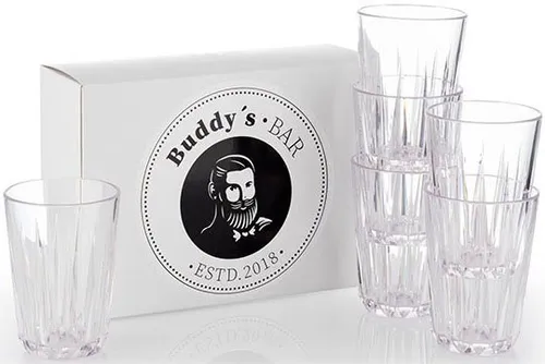 Buddy's Becher Buddy´s Bar, 6-tlg., Kunststoff, 6er Set, Tritan Kunststoff Trinkgläser, 150 ml, Made in Germany