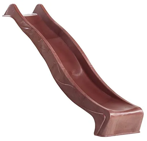 Gartenwelt Riegelsberger Wellenrutsche 230 cm Schokobraun - Schaukeln mit integriertem Wasseranschluss für spritzigen Sommer-Spaß. Robuste HDPE-Konstruktion für maximale Sicherheit und Langlebigkeit - ideal für Spieltürme und Schaukeln.