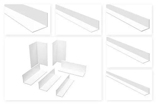 HEXIM Winkelprofile gleichschenklig weiß - PVC Kunststoffwinkel, Auswahl Maße & Stärke - (HJ 312, 50x50 mm) Kunststoff Winkelleisten Fensterprofile