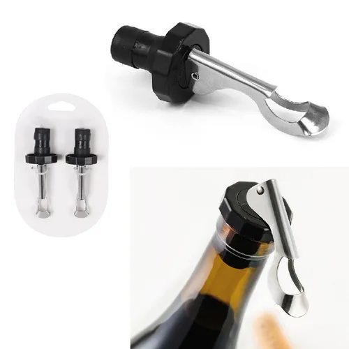 2x Flaschenverschluss Stöpsel Weinverschluss Korkenverschlusss Bier Wein Sekt