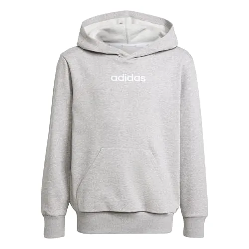 adidas Unisex Kids Essentials Hoodie, medium Grey Heather/White, 9-10 Years