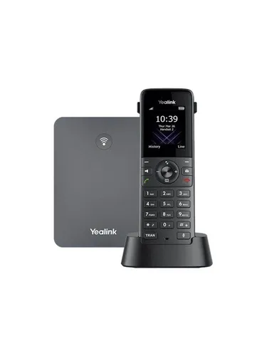 Yealink W73P DECT IP Telefon System - Schwarz, leistungsstarkes SIP-System mit bis zu 20 gleichzeitigen Anrufen und 35 Stunden Sprechzeit