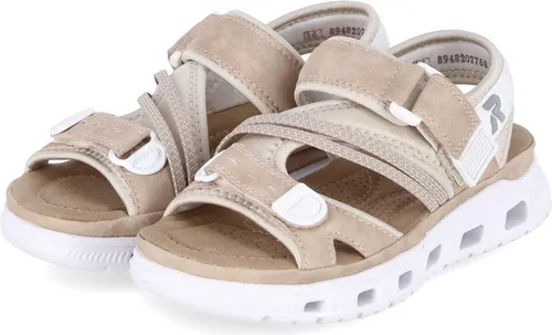 RIEKER SPORT Trekkingsandale für Damen, Gr. 38, rosa - Wanderschuhe, sportliche Outdoorsandale aus Lederimitat/Textil mit praktischen Klettverschlüssen für optimalen Halt und Komfort bei sommerlichen Abenteuern.