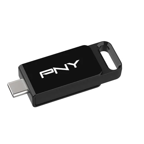 PNY Elite 256GB USB-Stick - USB-Flash-Laufwerk mit 256 GB Speicher, super schnell dank USB-C 3.2 Gen 1, ideal für schnelle Datensicherung und Mobilität.