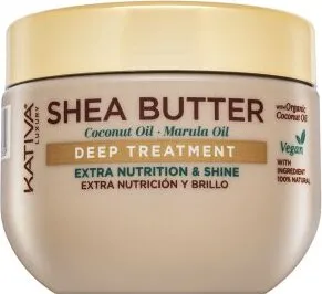 Kativa Shea Butter Coconut Oil - Marula Oil Deep Treatment pflegende Haarmaske für Feinheit und Glanz des Haars 300 ml