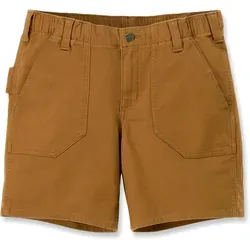 Carhartt RELAXED FIT CANVAS WORK SHORT 105730 - carhartt brown - Herren-Shorts mit 12,7 cm Innennahtlänge, gefertigt aus robustem Micro Sand Stretch Canvas für optimale Bewegungsfreiheit dank Rugged Flex®.