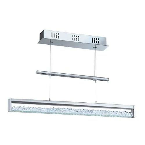 EGLO CARDITO 1 Hängeleuchte – Elegante LED Pendelleuchte mit Kristallen - Lampen – Stilvolle 70 cm lange Pendelleuchte mit verstellbarer Höhe und wählbarer Lichtfarbe für ein funkelndes Ambiente in jedem Raum.