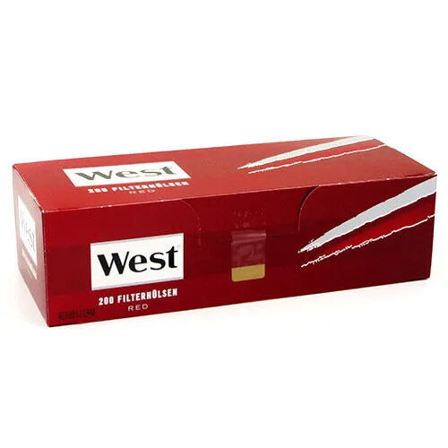 1.000 Stück West Red King Size  Zigarettenhülsen