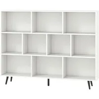 Costway Bücherregal mit Fächern 3 Ebenen 140 cm