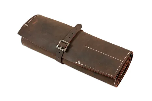 Gunson Leder Werkzeug Rolle Antiker Abschluss 15 Taschen 77168