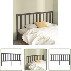 Vidaxl Kopfteil Grau 206x4x100 cm aus Kiefernholz