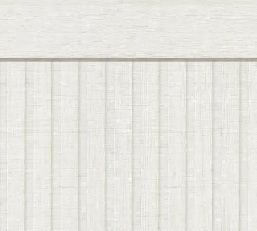 A.S. Création Vliestapete mit Wandpaneelmotiv & Sockelleiste 0,53 x 10,05 m - Creme, Weiß - Tapete in realistischer Holzoptik Made in Germany - 399563