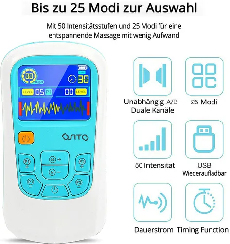 TENS EMS Gerät Reizstromgerät Massagegerät Elektrotherapie Muskelstimulator