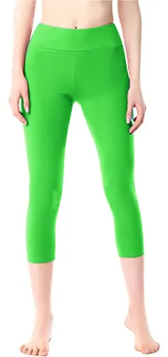 Merry Style Damen 3/4 Leggings aus Baumwolle MS10-430 (Grün, S)
