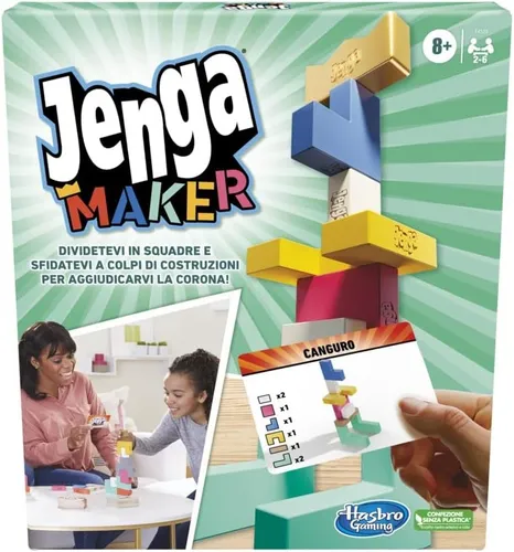Jenga Maker Hasbro Bauspiel 8+ Jahre Holz Gesellschaftsspiel