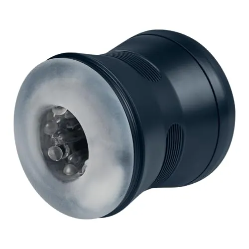 EIS, Handlicher Masturbator mit Noppenstruktur, 10 cm, spritzwassergeschützt, wiederaufladbar, 10 Vibrationsprogramme, genoppte Struktur, feste Hülle