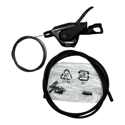 Shimano Deore XT Schalthebel SL-M8000 I-Spec B links - Schalthebel für 2/3 Gänge, leicht und robust aus Aluminium, ideal für Mountainbikes und Trekkingräder. Perfekte Kontrolle mit Rapidfire Plus Technologie.