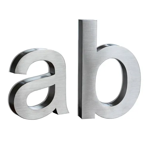 V2Aox Hausnummer LED Beleuchtete Hausnummer Edelstahl 18 cm Weiß 3D