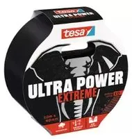 tesa ULTRA POWER Extreme Gewebeband schwarz 50 mm x 10 m - Gewebeband für extreme Reparaturen, hitzebeständig und von Hand einreißbar, ideal für Innen- und Außenbereich sowie Abenteuer.