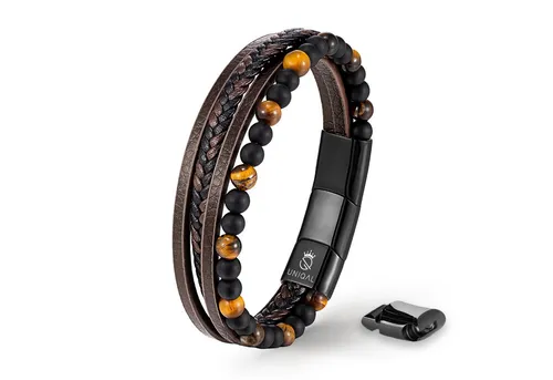 UNIQAL Echtleder Armband Herren 