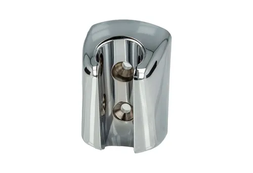 tecuro Brausehalterung für Duschkopf - Hochglanz verchromt - Brausestangen - Robuste Wandhalterung aus verchromtem Kunststoff mit 15° Neigung, ideal für alle handelsüblichen Handbrausen und Duschköpfe. Inkl. Befestigungsmaterial.