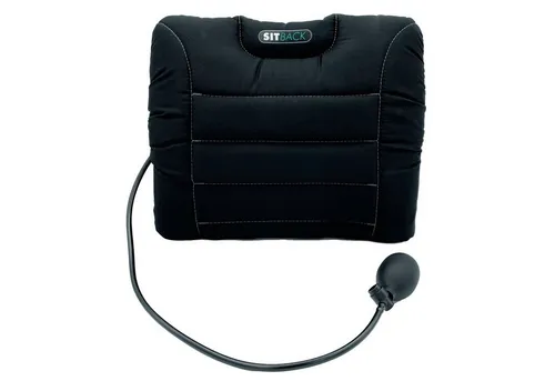 Sitback Air Rückenstützkissen – Ergonomisches Luftkissen - Massagestühle mit integriertem, individuell aufpumpbarem Luftkissen für eine ergonomische Sitzhaltung und einfache Montage an Vorder- und Rücksitzen.