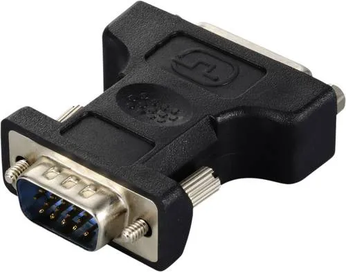 Renkforce RF-6667626 DVI / VGA Adapter [1x DVI-Buchse 24+5pol. - 1x VGA-Stecker] Schwarz schraubbar