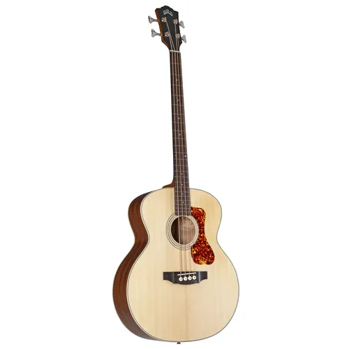 Guild B-240EF Acoustic Bass - Akustik-Bass mit 4 Saiten, Fretless und Jumbo-Design. Aus massivem Sitka-Fichtenholz, ideal für warme Klänge und vielseitige Musikstile.