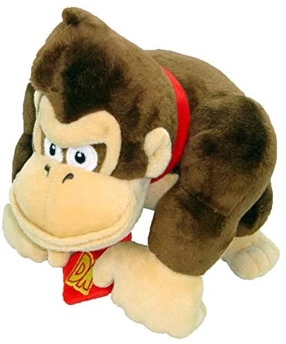 Nintendo Donkey Kong Plüschfigur, 23 cm - Offizielle Nintendo Lizenzware, hochwertige Plüschfigur von Donkey Kong aus der beliebten Super Mario Reihe, ideal für Sammler und Fans.