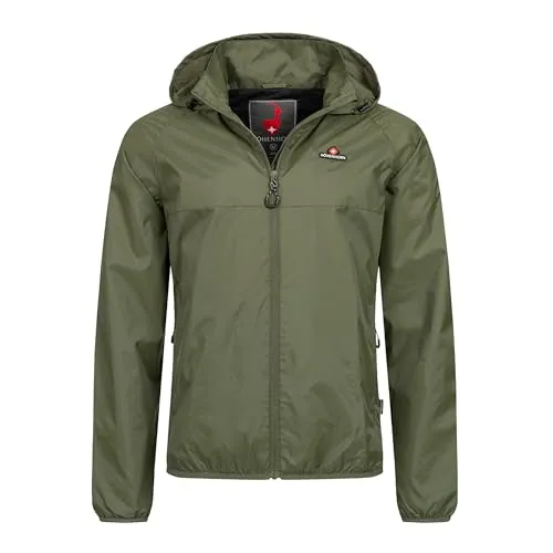 Höhenhorn Rigi Herren Regenjacke - Atmungsaktive Outdoor Jacke in Grün, Gr. L - Funktionsjacken: Die Rigi Regenjacke ist atmungsaktiv und wasserabweisend, ideal für Outdoor-Aktivitäten bei jedem Wetter.