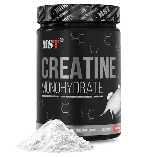 MST® Nutrition Kreatin Monohydrat Pulver 500 g – 147 Portionen | Premium Creatine Pulver – Nahrungsergänzung – Deutsche Herstellung