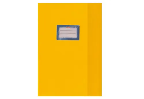 Herlitz Schulheft Herlitz Heftumschlag / Hefthülle DIN A4 / Baststruktur / Farbe: gelb