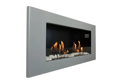 Kaminbau Mierzwa Echtfeuer-Dekokamin Aurora (Luxus Royal, Brenngel & Bio-Ethanol Kamin inkl. 2 regulierbare Edelstahl Brenner), Farbwahl, Gelkamin, Ethanolkamin, Kaminofen, Wandkamin