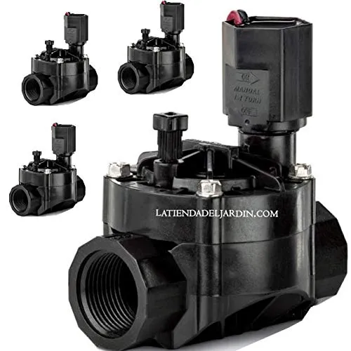 Suinga Packung mit 4 Elektroventilen Rigo Rain Bird 100 HV. 1 Zoll 9 V 32 mm für Stromversorgung mit Batterien 9 V