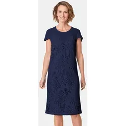 GOLDNER Abendkleid Kurzgröße: Kleid aus sommerlicher Spitze blau 22