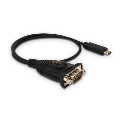 IOGEAR USB C auf RS232 (DB9) Serielle Adapter, RS232 USB Adapter kompatibel mit Windows 11, 10, 8.1, 8, 7, macOS X 10.13+, mit 45 cm Kabel, einfache Installation