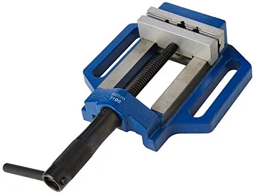 Röhm 7196 Bohrmaschinen-Schraubstock BSH, Größe 3 - Schraubstock für Ständerbohrmaschinen, mit einer Backenbreite von 100 mm für präzises Arbeiten in der Qualitäts-Heimwerkerausführung.