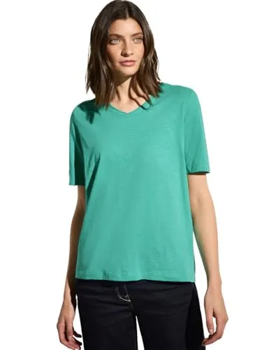 Damen Basic V-Neck T-Shirt